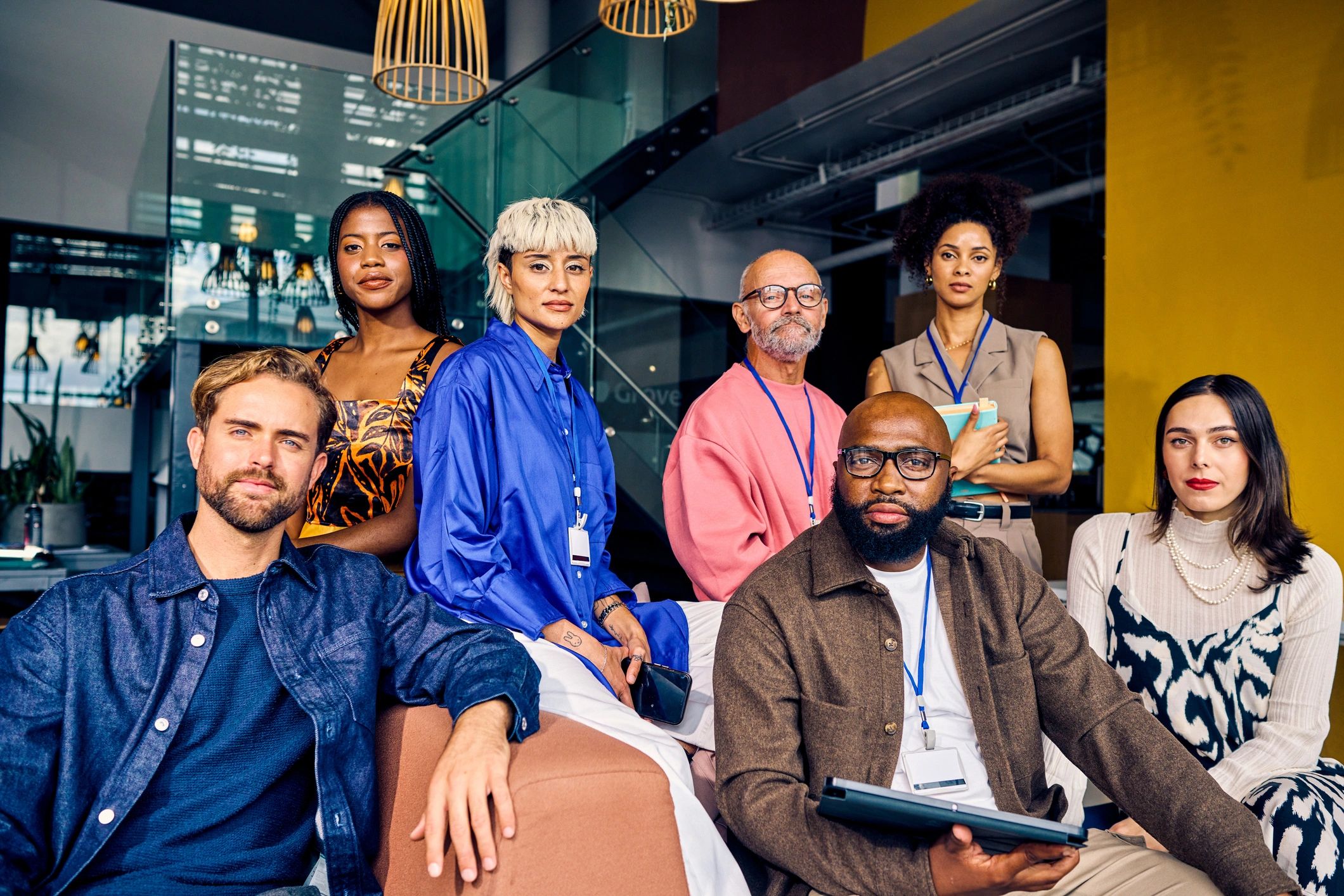 diverse marketing team modern office